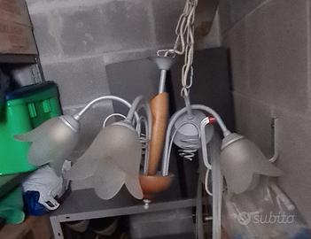 lampadario 5 fiamma luci 