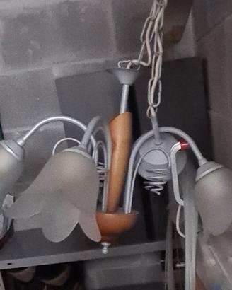 lampadario 5 fiamma luci 