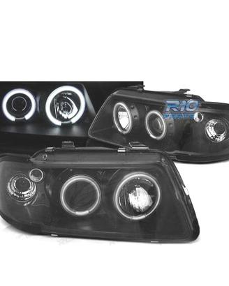 FARI PER AUDI A3 8L 96-00 ANGEL EYES CCFL FONDO NE