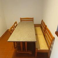 Tavolo rettangolare cucina  marmo Berloni + sedute