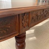 Tavolo antico decorato di fine '800 in massello