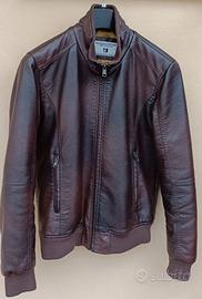 Giacca eco-pelle uomo marrone Taglia M