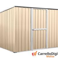 Casetta box giardino Acciaio 260x185cm beige