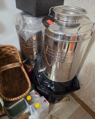 botte per olio in acciaio