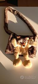 Manicotto scaldamani borsetta peluche lupo