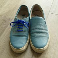 Sneaker Asimmetriche in Pelle Azzurra - AM:PM
