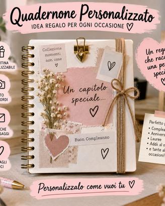 Quadernone personalizzato idea