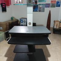 Scrivania multifunzione grigio/nero