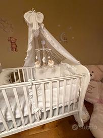 LETTO PER BIMBI NEONATO USATO POCCHISSIMO BIANCO