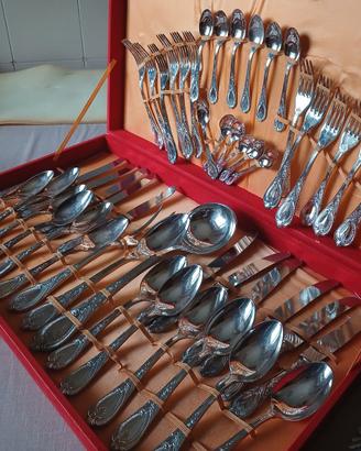 Servizio posate da 12 bagnato nell argento