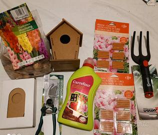 Giardinaggio, bulbi, collare e ventilatore