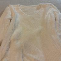 Maglia bianca effetto peloso - taglia S