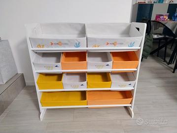 Scaffale porta oggetti per giochi e linri