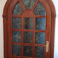 Porte in legno con vetro decorato n.2
