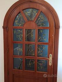 Porte in legno con vetro decorato n.2