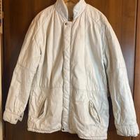 Giacca Vintage in Vera Pelle Bianca Oversize 90s