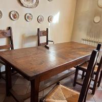 Tavolo legno massello + 6 sedie