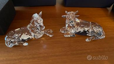 Asino e bue natività Swarovski x presepe