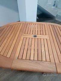 tavolino in legno massello per esterno giardino 