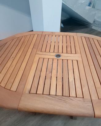 tavolino in legno massello per esterno giardino 