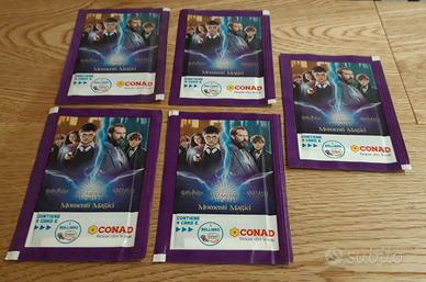 n. 5 pacchetti di figurine Harry Potter