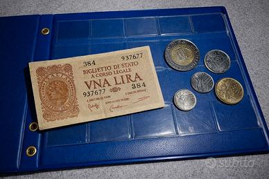 lotto monete banconote lira