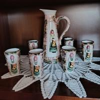 Set brocca con tazze in ceramica Sarda
