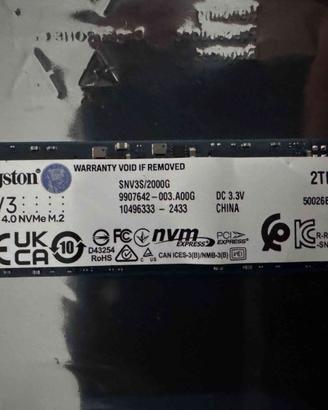 Kingston NV3 Pcie 4.0 2TByte SNV3S/2000G