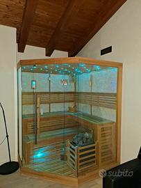 Sauna Finlandese Angolare 180x180 full optional