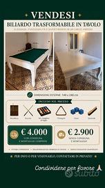 Biliardo prezzo da discutere