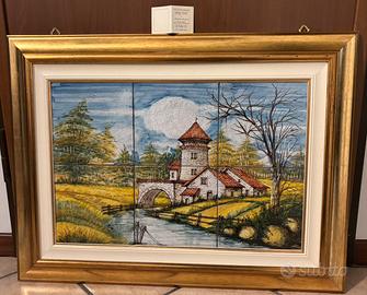 Quadro in piastrelle di ceramica fatto a mano