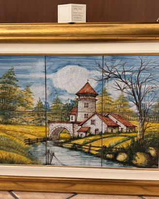 Quadro in piastrelle di ceramica fatto a mano