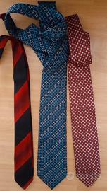 Lotto di tre cravatte vintage sartoria italiana 