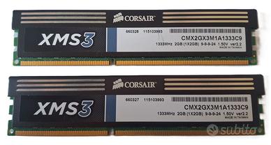 RAM DDR3 4GB (2x2GB) 1333MHz PC3-10600 Corsair