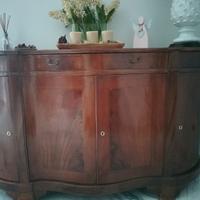 credenza in mogano tinta noce 