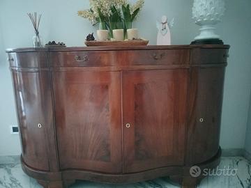 credenza in mogano tinta noce 