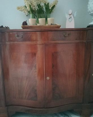 credenza in mogano tinta noce 