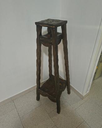 Portavaso o trespolo in legno antico 