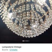 Lampadario a cascata vintage