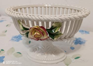Centrotavola Cesto in Ceramica di BASSANO Vintage 