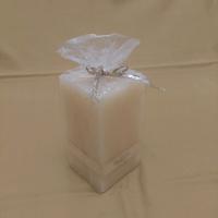 candela decorativa a base quadrata