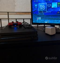 PlayStation 4 pro & joystick red 