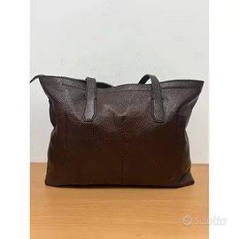 Borsa pelle marrone  THE BRIDGE linea Plume Soft