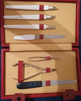 Set manicure pedicure vintage