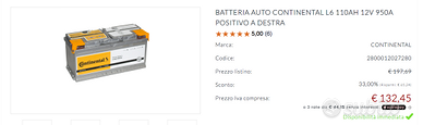 batteria auto nuova mai usata