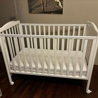 Letto laccato bianco cin materasso italbaby
