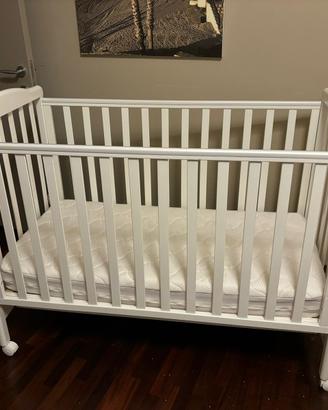 Letto laccato bianco cin materasso italbaby