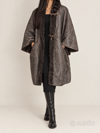 Sherling Mantella double-faces marron taglia unica