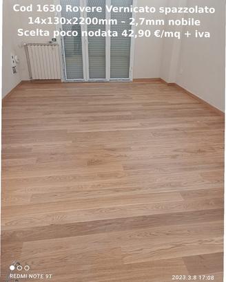 Parquet Maxiplancia Rovere poco nodato