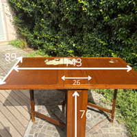 Tavolo vintage apribile tipo “nave” – legno massel